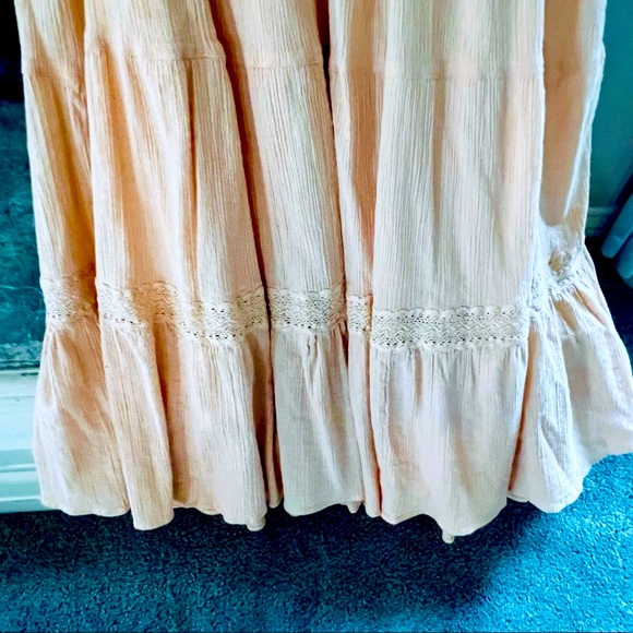 Free People Maxi Dress Size Small- Soft Peace Color Tiered Maxi Dress - Picture 13 of 13